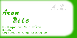 aron mile business card